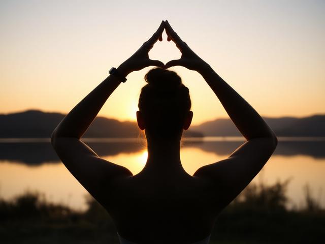 Ruhige Yogapraxis in der Natur